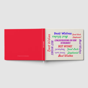 Happy Retirement Party Guest Book Fun Colourful