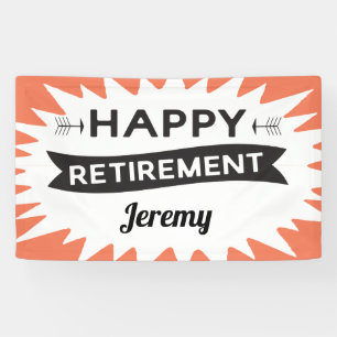 Happy Retirement party retro typographic Banner