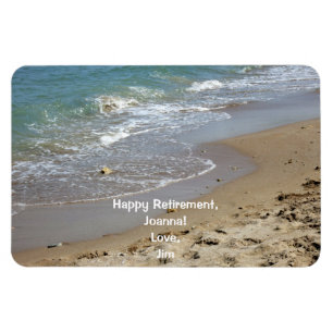 Happy Retirement Personalized Beach Water Magnet