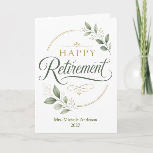 Happy Retirement Personalized Card