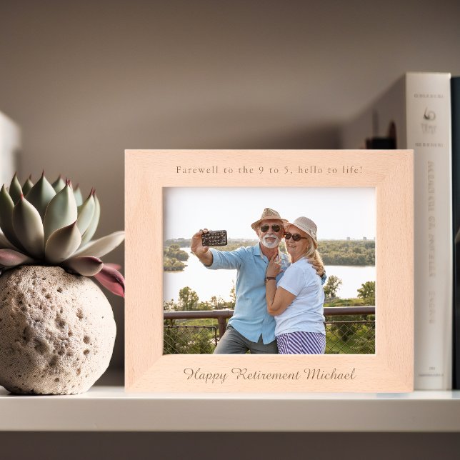 Happy Retirement | Personalized Etched Frames (Creator Uploaded)