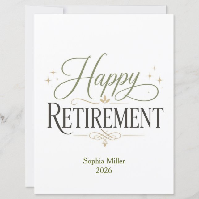 Happy Retirement Personalized Name (Front)
