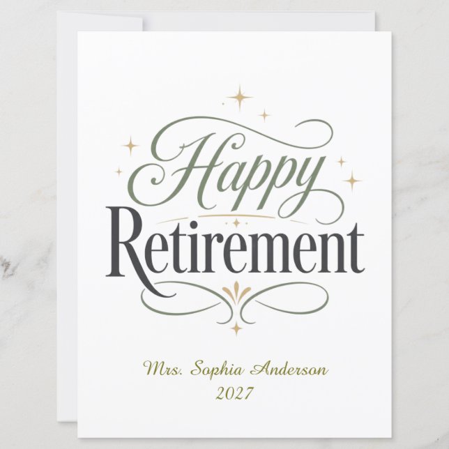 Happy Retirement Personalized Name (Front)