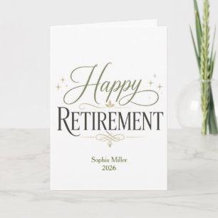 Happy Retirement Personalized Name Card
