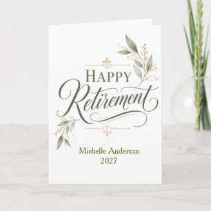 Happy Retirement Personalized Name Card