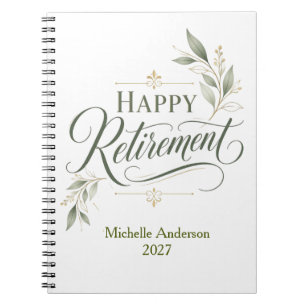 Happy Retirement Personalized Name Notebook