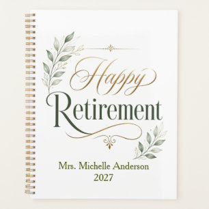 Happy Retirement Personalized Name Planner