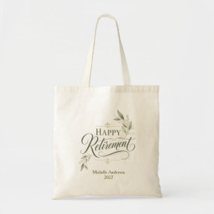 Happy Retirement Personalized Name Tote Bag