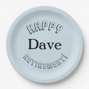 Happy Retirement Personalized Paper Plate