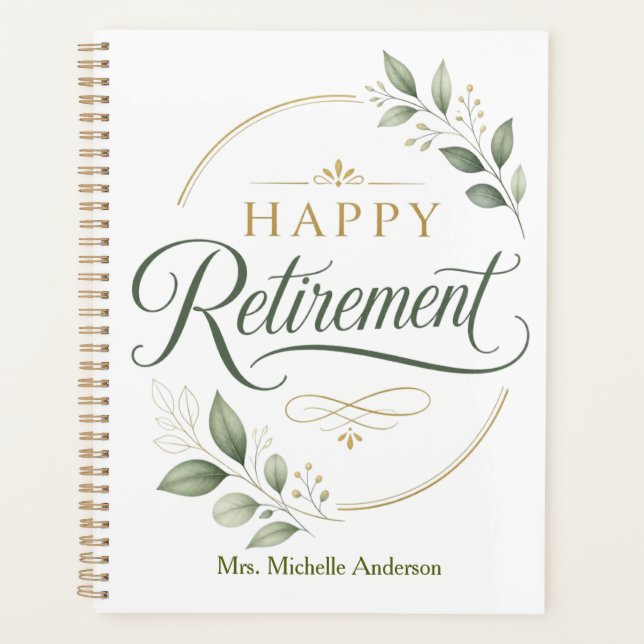 Happy Retirement Personalized Planner (Front)