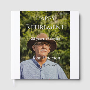 Happy retirement photo name year years of service  guest book