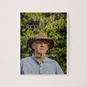 Happy retirement photo name year years of service  jigsaw puzzle