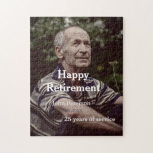 Happy retirement photo name year years of service jigsaw puzzle