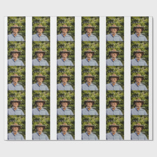 Happy retirement photo name year years of service  wrapping paper