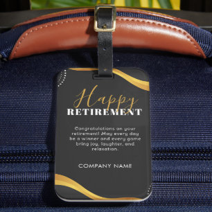 Happy Retirement Playing Cards   Fun Retirement  Luggage Tag