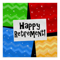 Happy Retirement, Primary Colour Squares Party