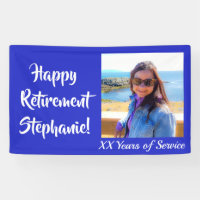 Happy Retirement Royal Blue Photo Retirement Party