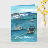 Happy Retirement Sailing Boat Congratulations