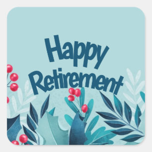 Happy Retirement Square Sticker