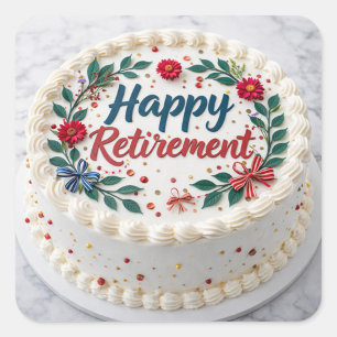 Happy  Retirement  Square Sticker