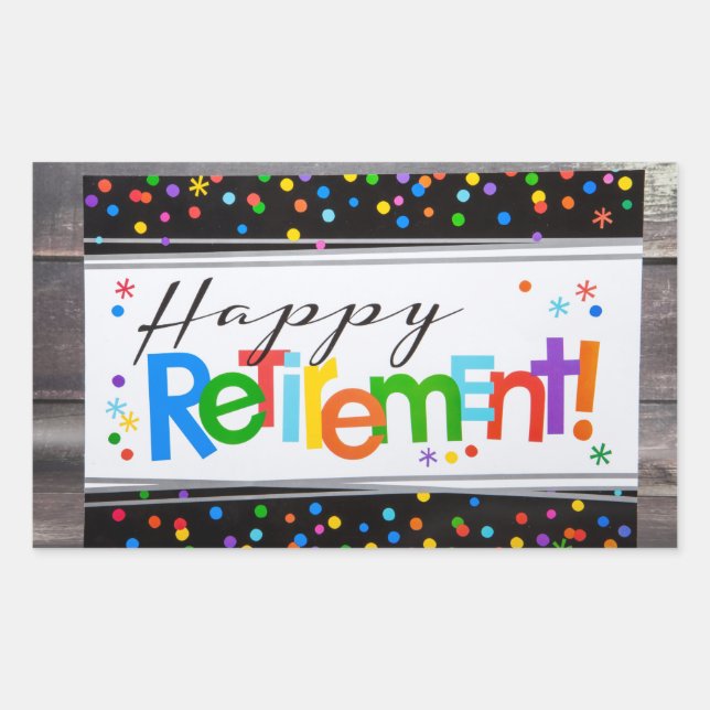 Happy Retirement Sticker (Front)