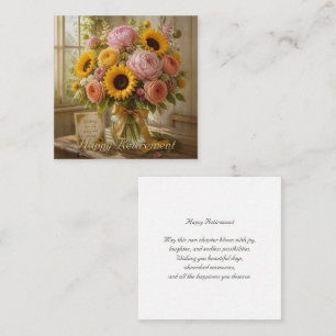 Happy Retirement Sunflower Bouquet Greetings Card