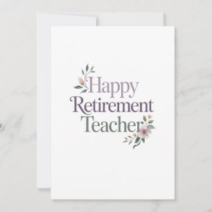 Happy Retirement Teacher Card