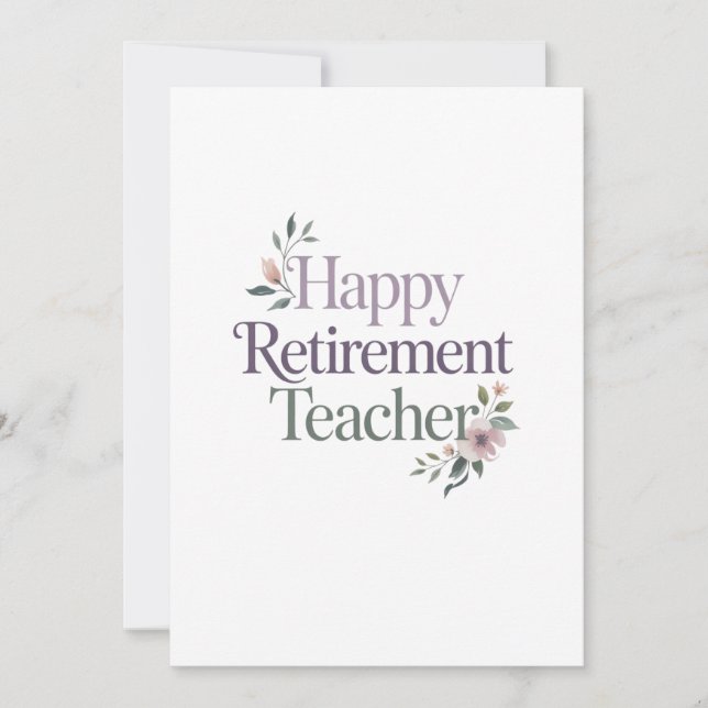 Happy Retirement Teacher Card (Front)