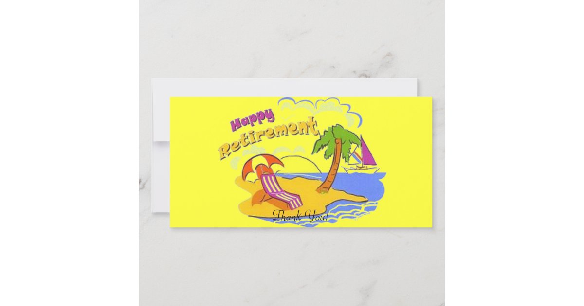 Happy Retirement Thank You Card Zazzle.ca