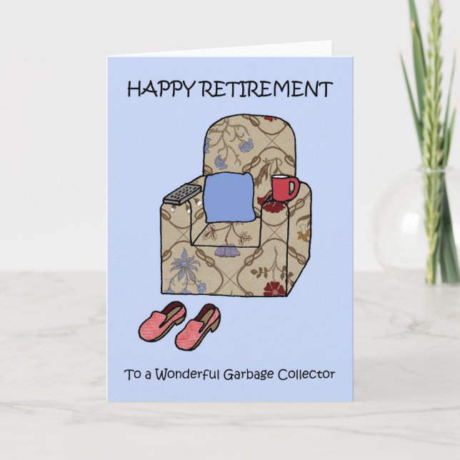 Happy Retirement to Garbage Collector. Card (Front)