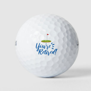 Happy Retirement to golfer you're retire with flag Golf Balls