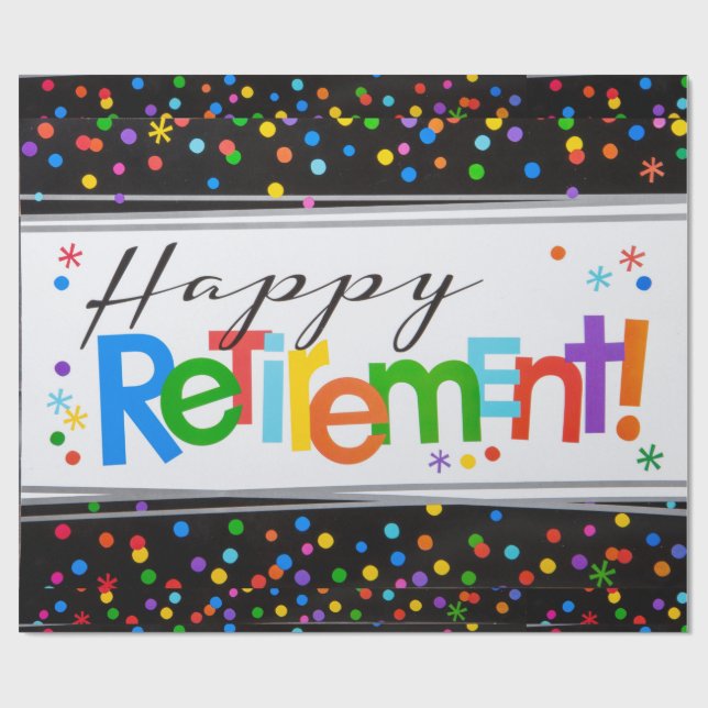 Happy Retirement Wrapping Paper (Flat)