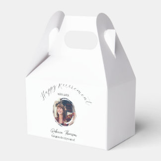 Happy retirement year name circle photo retired favor box