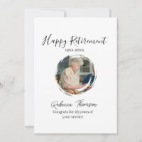 Happy retirement year name circle photo retired