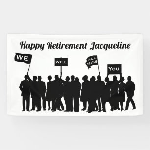 Happy Retirement Your Text and Background Colour Banner
