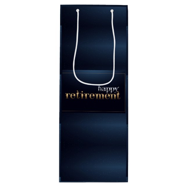 Happy Retraite Vin Sac cadeau (Devant)