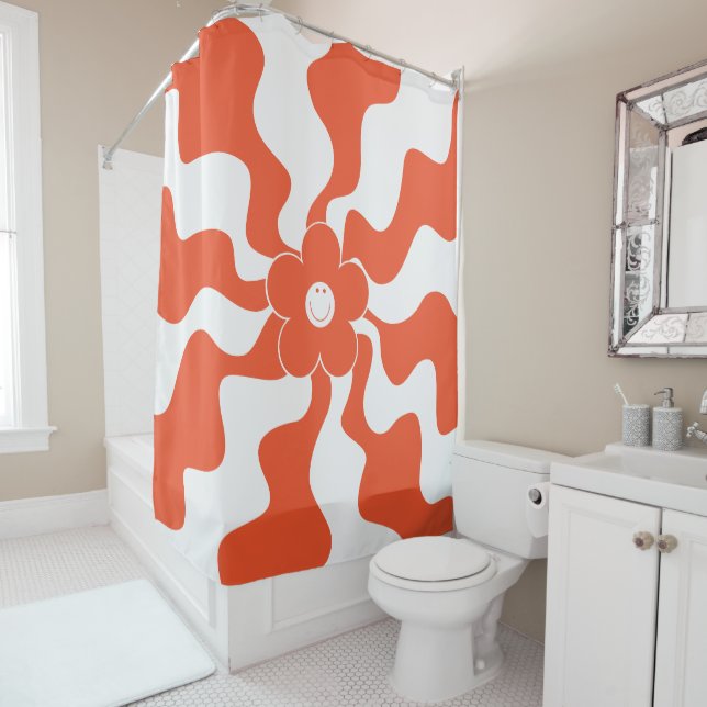 Happy Retro Daisy in Orange and White  (In Situ)
