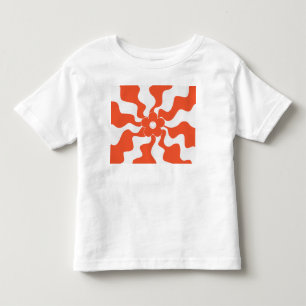 Happy Retro Daisy in Orange and White  Toddler T-shirt