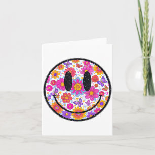 Happy Retro Daisy Smile Face Preppy Aesthetic Men  Card