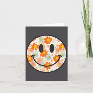 Happy Retro Daisy Smile Face Preppy Aesthetic Men  Card