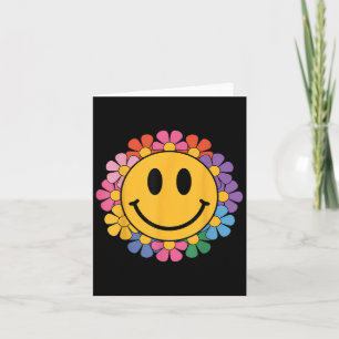 Happy Retro Daisy Smile Face Preppy Aesthetic Men  Card