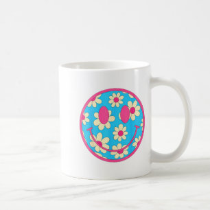 Happy Retro Daisy Smile Face Preppy Aesthetic Men  Coffee Mug