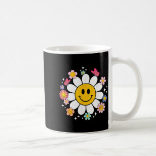 Happy Retro Daisy Smile Face Preppy Aesthetic Men Coffee Mug