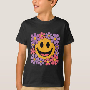Happy Retro Daisy Smile Face Preppy Aesthetic Men  T-Shirt