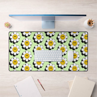 Happy Retro Flower Desk Mat
