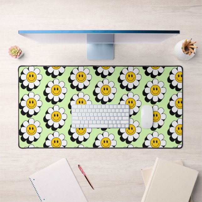 Happy Retro Flower Desk Mat (Office 1)