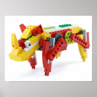 Happy Rhino Poster