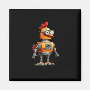 Happy Robot Chicken With Ai For Smart Robots Lover Magnet