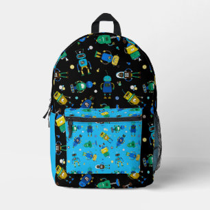 Happy Robots Printed Backpack
