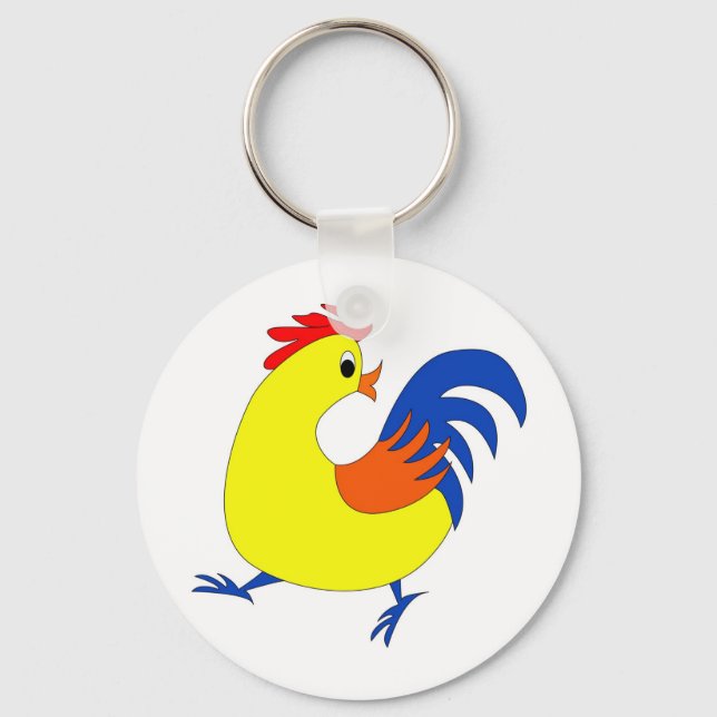 Happy Rooster Keychain (Front)